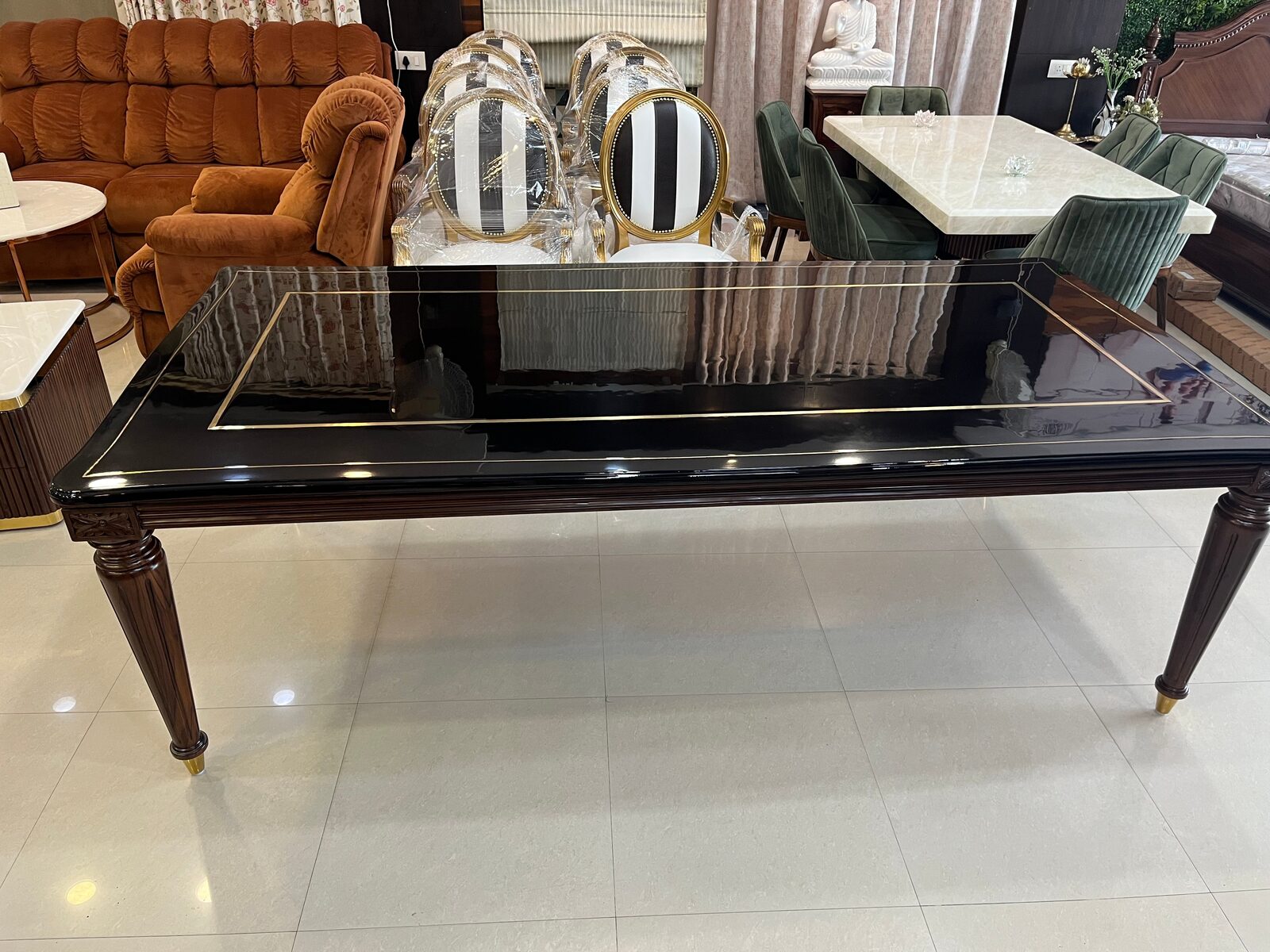 The Sovereign Black Lacquer Dining Table